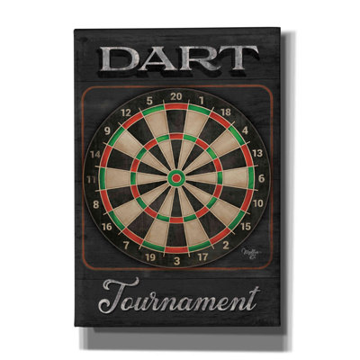 «Dart Tournament» par Mollie B - Art textuel sur toile tendue