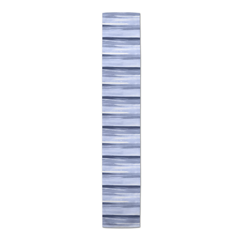 Chemin de table à rayures Neville, L 72 po x l 16 po, Bleu marine, Rayé 1