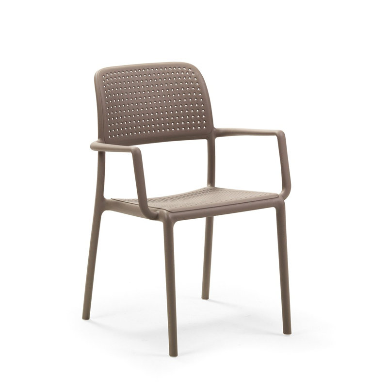 Swarthofthi Patio Dining Armchair, Tortora