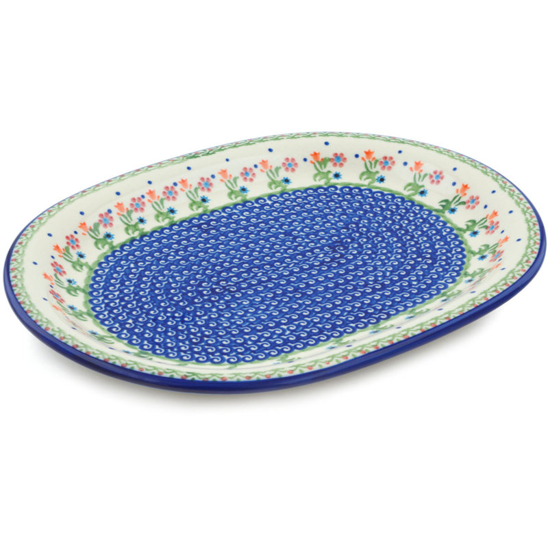 Spring Flowers Stoneware Platter