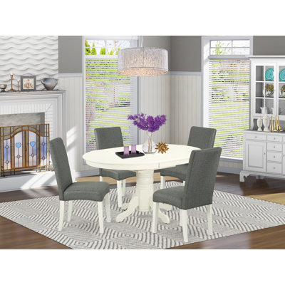 Pattie Rubberwood Solid Wood Dining Set by Alcott Hill