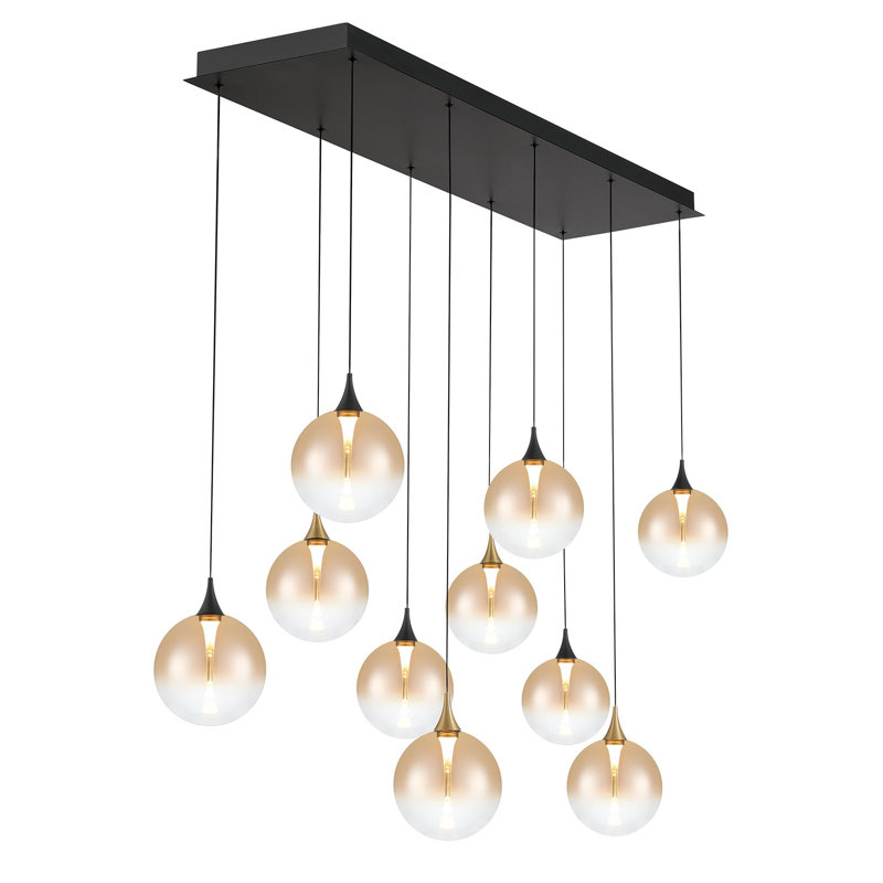 Lustre 47 "Iissa 10L, Or / ambre noir