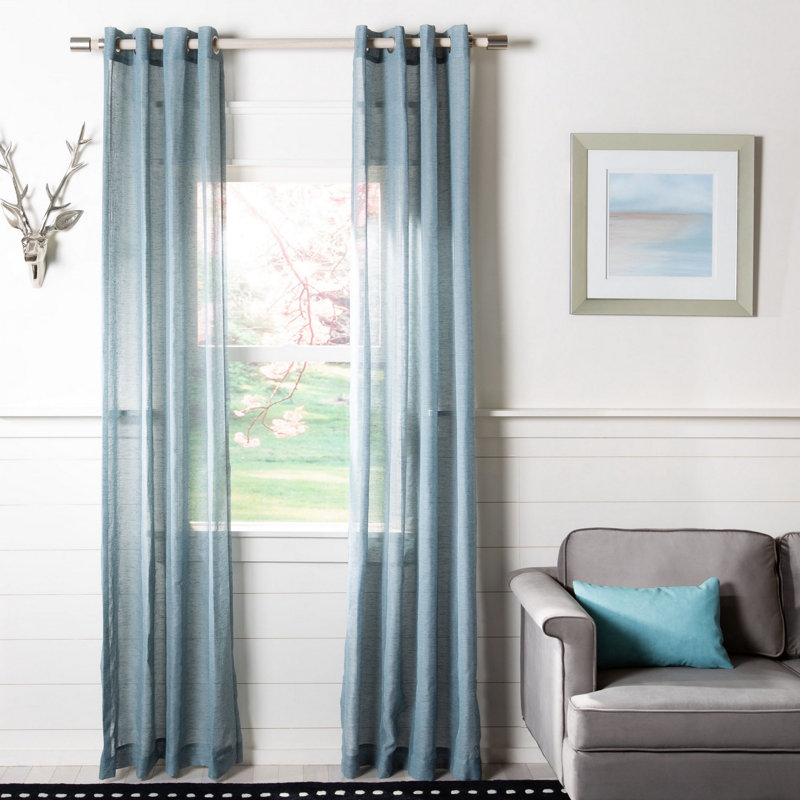 Panneau de rideau simple diaphane avec œillets Richfield, l 52 po x L 84 po