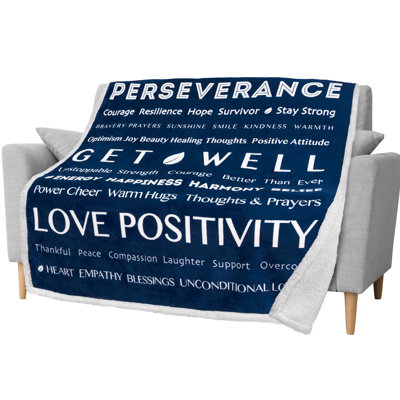 Healing Thoughts Warm Hugs Inspirational Gift Positive Energy Prayer Throw