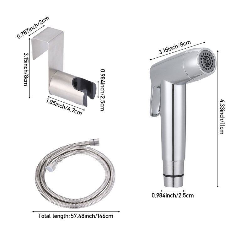 Chrome Plated ABS Bidet Sprayer Kit