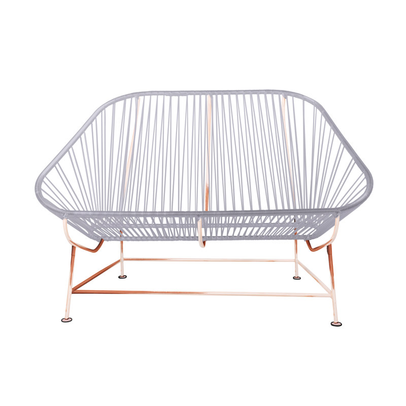 InLove Indoor/Outdoor Handmade Loveseat, Clear/Copper