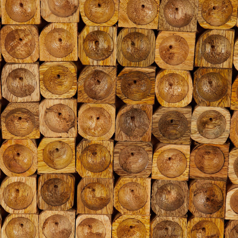 Cole And Grey Mango Wood Handmade Stacked Tree Trunks Abstract Wall Decor, 47.3" H x 16" W x 2.1" D