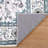 Machine Washable Non-Slip Blue Oriental Area Rug-1222549959