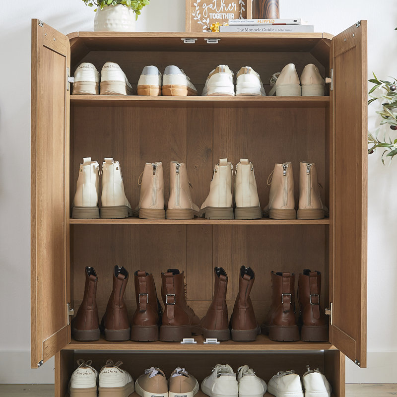 Range-chaussures en bois, Caramel