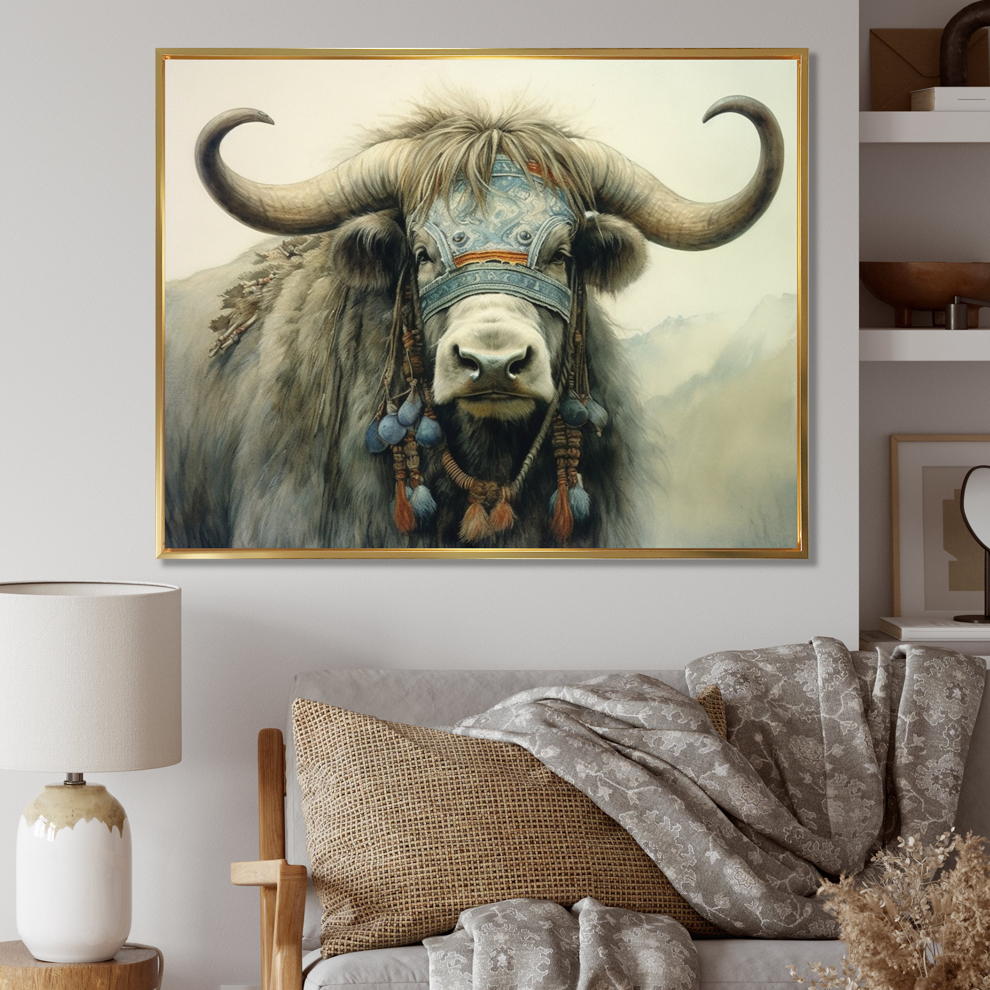 Union Rustic Wild Yak III Framed On Canvas Print Wayfair