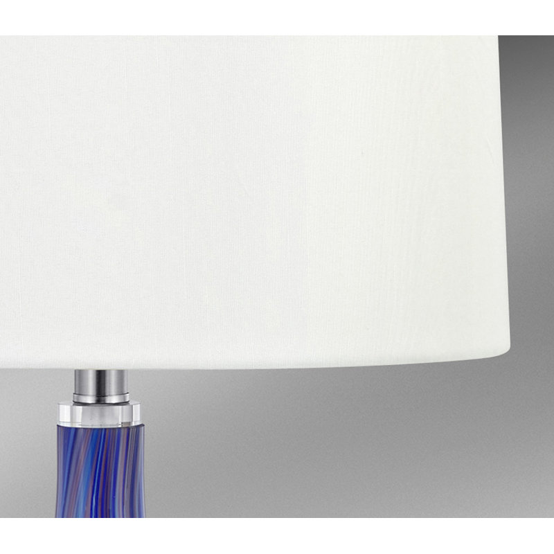 Murano 29" Blue & Purple Swirl Glass Table Lamp