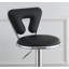 Tabouret de bar ajustable avec vérin à gaz en similicuir noir