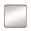 Miroir carré 32 po x 32 po avec cadre en bois - salon, salle de bain, entrée. Style ravissant, bords arrondis. Miroir 29,9 po x 29,9 po, 50% bois de pin, 25%, 19,6 lb, bordure en bois brun simple-612537119-612537118