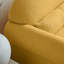 Salle de lecture à 2 places en laine d'agneau jaune - look moderne avec coussin lombaire, construction, utilisation polyvalente et conception confortable pour la structure et les coussins de la maison