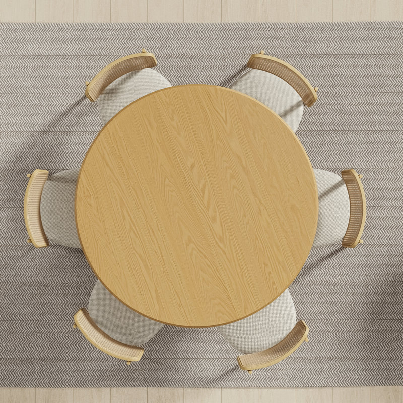 Table de salle à manger en bois massif, Chêne, H 30 po x L 52 po x l 52 po