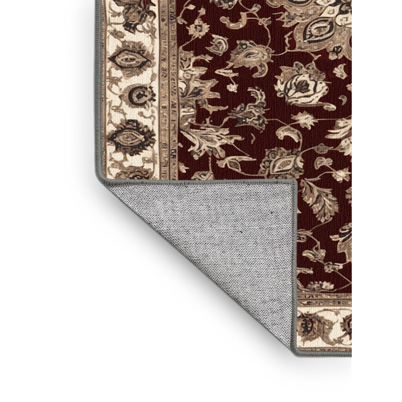 Tapis persan gris lavable à la machine, Carré 8 pi