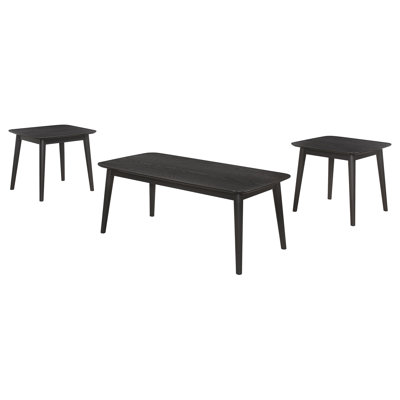 Bivens 3-Piece Rectangular Coffee Table Set with Mid-Century Modern Elegance and Durable Wood Construction