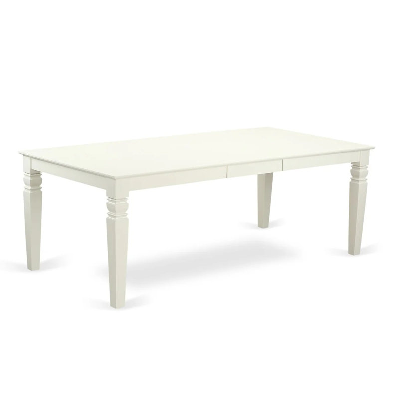 Ensemble de table de salle à manger 7 pièces moderne composé d'une table rectangulaire en bois avec feuille papillon et 6 chaises de salle à manger en similicuir, noir
