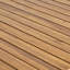 Table de salle à manger d'extérieur en bois massif de 69 po