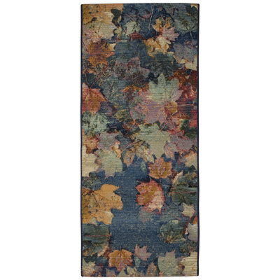 Andreane Floral Synthetic Non-Skid Kitchen Mat