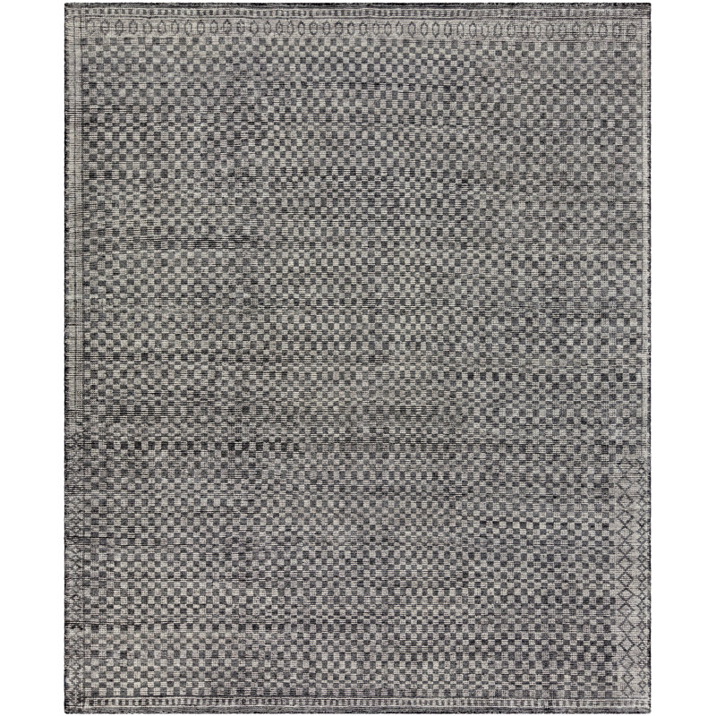 SAMPLE-Southwestern Hand-Knotted Wool Black/Taupe Area Rug