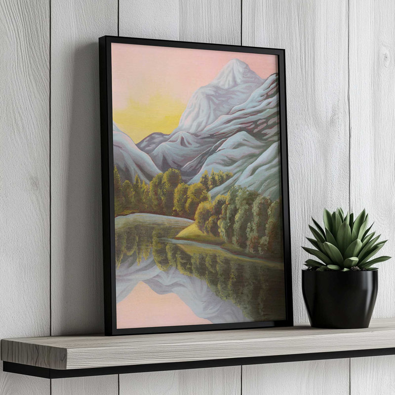 «Chroma Mountain Majesty II» par Grace Popp, reproduction d'art, Reproduction encadrée d'une seule photo sans pass, Noir