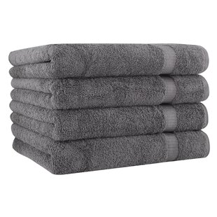 Simply Vera Vera Wang 4 pc Egyptian Cotton Hand Towel washcloth Set gray  silver