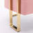 Fashionable Pink With Golden Metal Support, Fleece Upholstery, For Living Room, Dressing Area, Reception Office, 1 Seat Modern Decorative Chair Gold Legs - 2Pcs Office Fleece, No Wheels, Meticulous