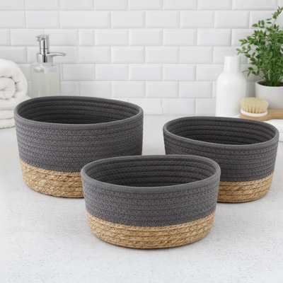 Padang 3-Piece Cotton Basket Bin