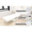 Canapé-lit pliant 4 en 1, chaise-lit pliante, blanc 36 po pour petit appartement avec construction stable et salon de base convertible en métal