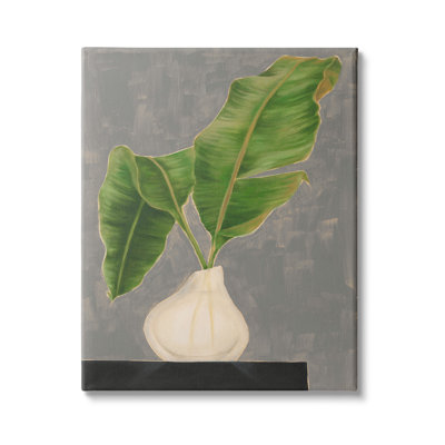 " Tropical Plant Leaf Pair Contemporary Tabletop " by Jennifer Goldberger
