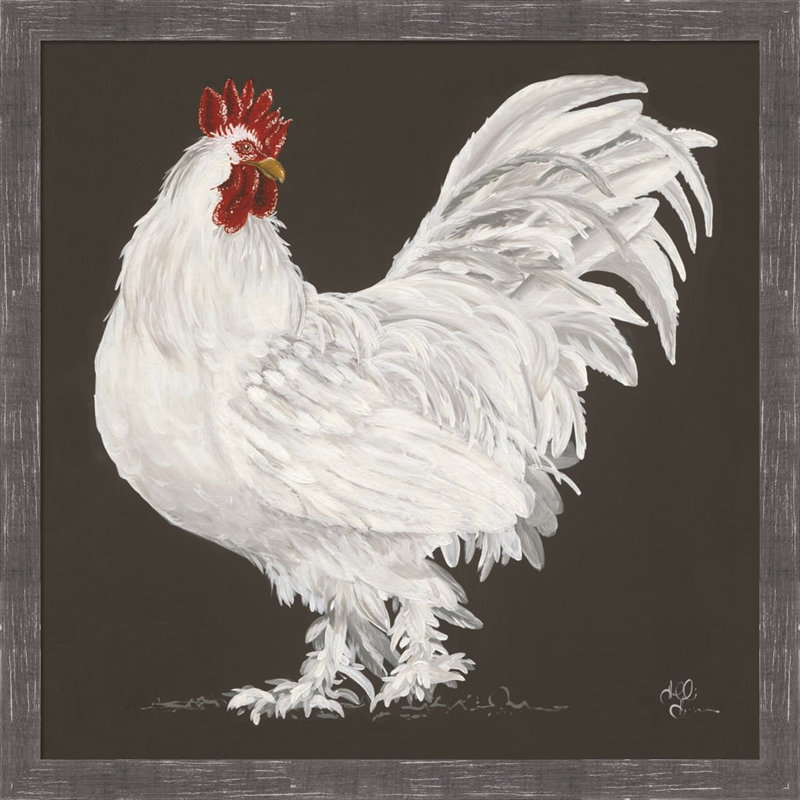 Coq par Hollihocks Art, art mural encadré