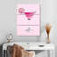 Cocktail rose martini sur toile, 3 pièces-109597389