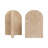 Bookends Stone Marble Arched Design Modern Glam for Home Office Bedroom Living Room Decorative Accent Heavyweight Support - 6" Tan