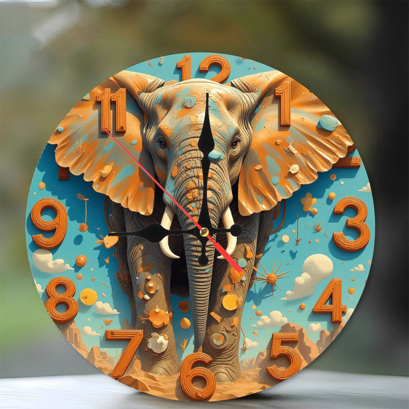 Artistic Elephant Clock
