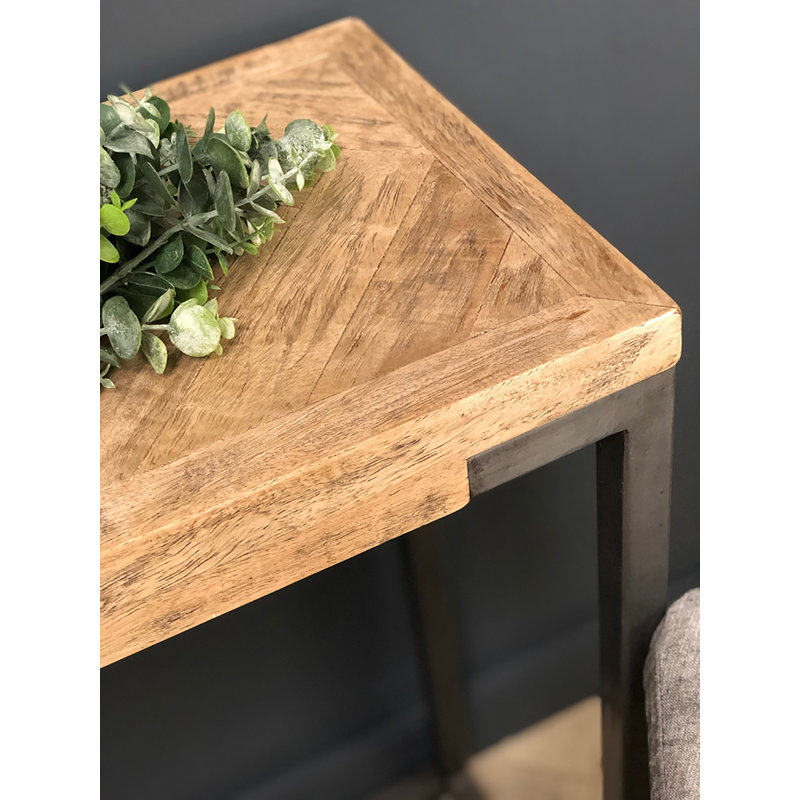 Poulin 116cm Solid Wood Top Console Table