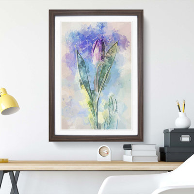 Purple Tulip in Abstract - Framed Print
