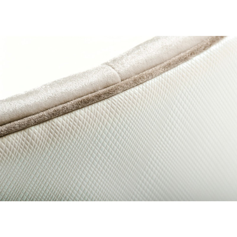 Chaise rembourrée Dhruv, Blanc