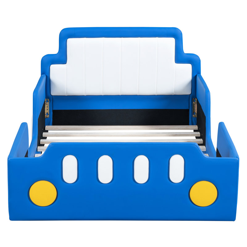 Lit plateforme avec roulettes Blue, Bleu