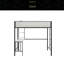 Lit mezzanine avec bureau et tablettes-622648213