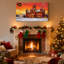 «Christmas Christmas Castle Snow Sunset Wreath Lights Trees», ensemble de 3 impressions d'art sur toile-578071274