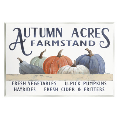 " Autumn Acres Farmstand Fall Signage " by Soulspeak & Sawdust