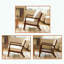 Mignon fauteuil d'appoint - Tissu doux et pieds en bois massif - Blanc-191446200
