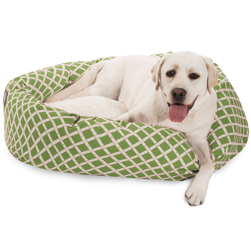 Traversin en bambou sherpa bagel, Moyen (H 23 po x l 32 po x P 7 po), Sauge