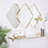 Gold Metal Overlapping Diamond Room Wall Mirror with Gold Frame