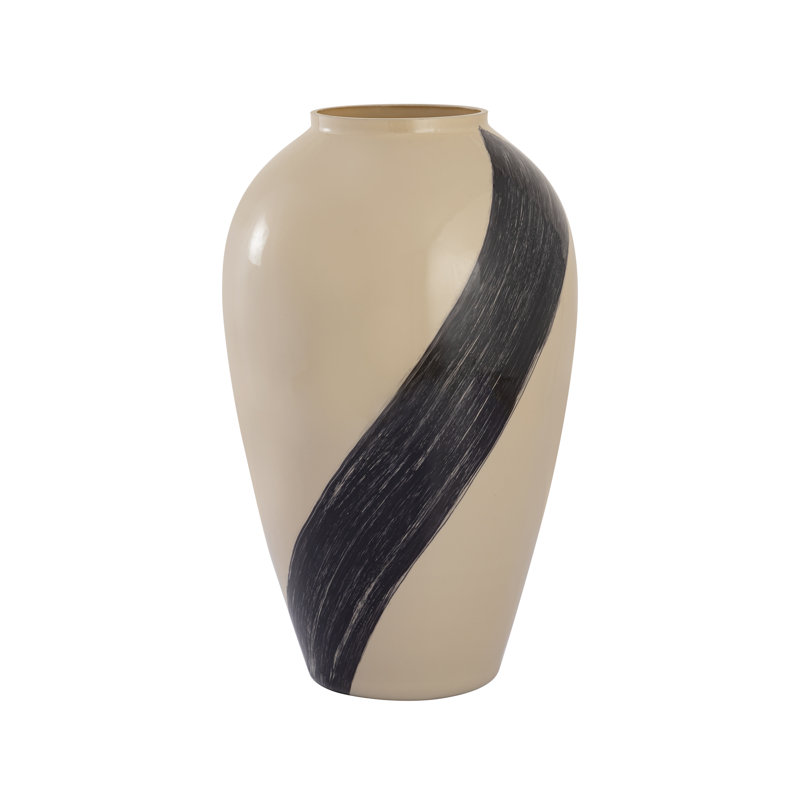 Vase Brushstroke - Grand crème, H 19,75 po x l 11,25 po x P 11,25 po