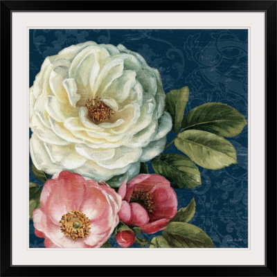 « ii on indigo » par lisa audit, reproduction d’art Floral Damask