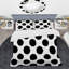 Ensemble de housse de couette en microfibre noir / blanc 3 pièces