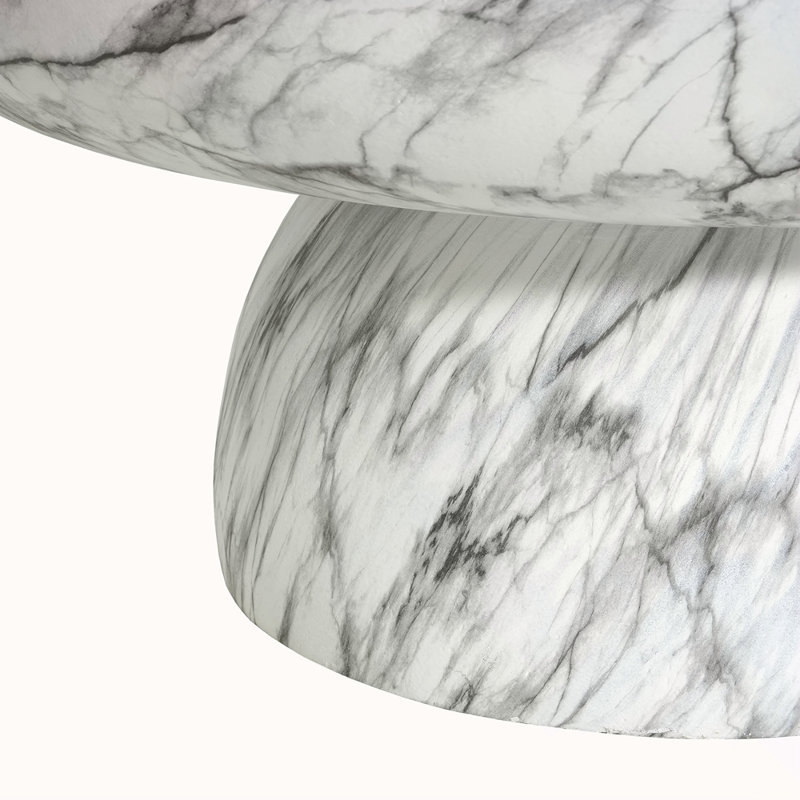 Table basse en faux marbre MGO pour une utilisation intérieure et extérieure