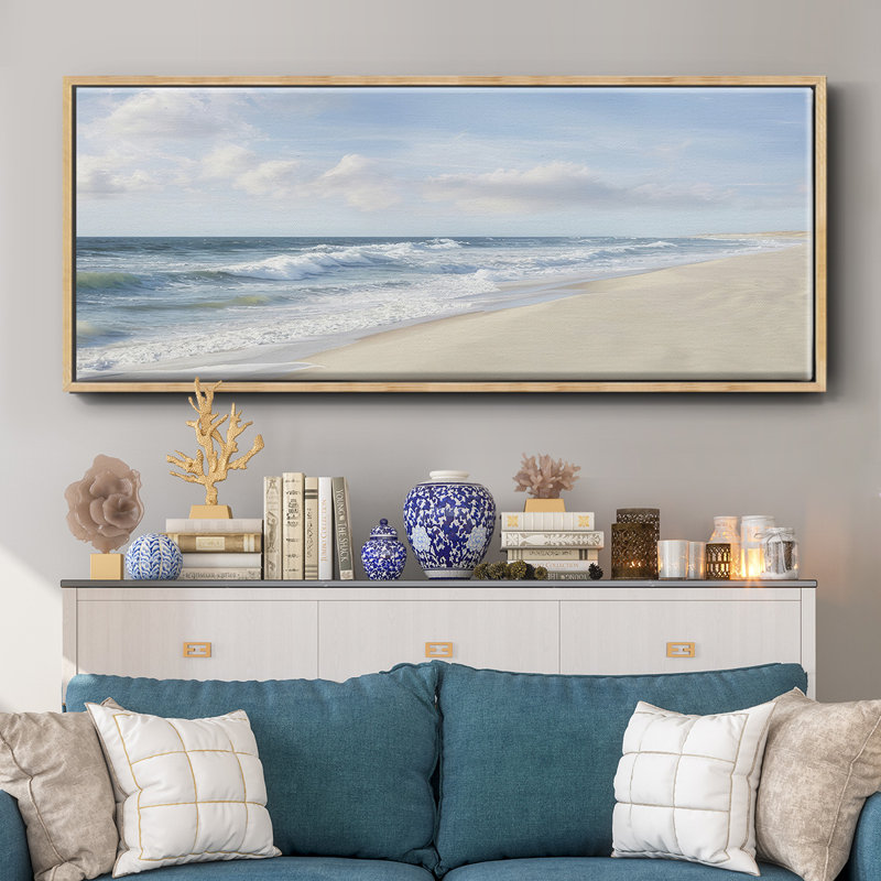 " Scenic Shores ", 20" H x 50" W x 1.5" D, Natural